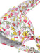 Set bikini volant fiori a fiorellini blu anni '50