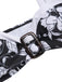 Set bikini silhouette floreale Hepburn nero anni '40