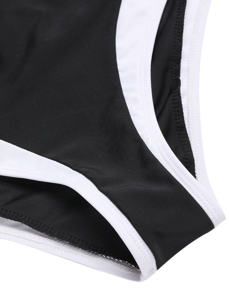 Set bikini silhouette floreale Hepburn nero anni '40