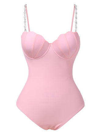 Costumi intero conchiglie con spalline di perle anni '50