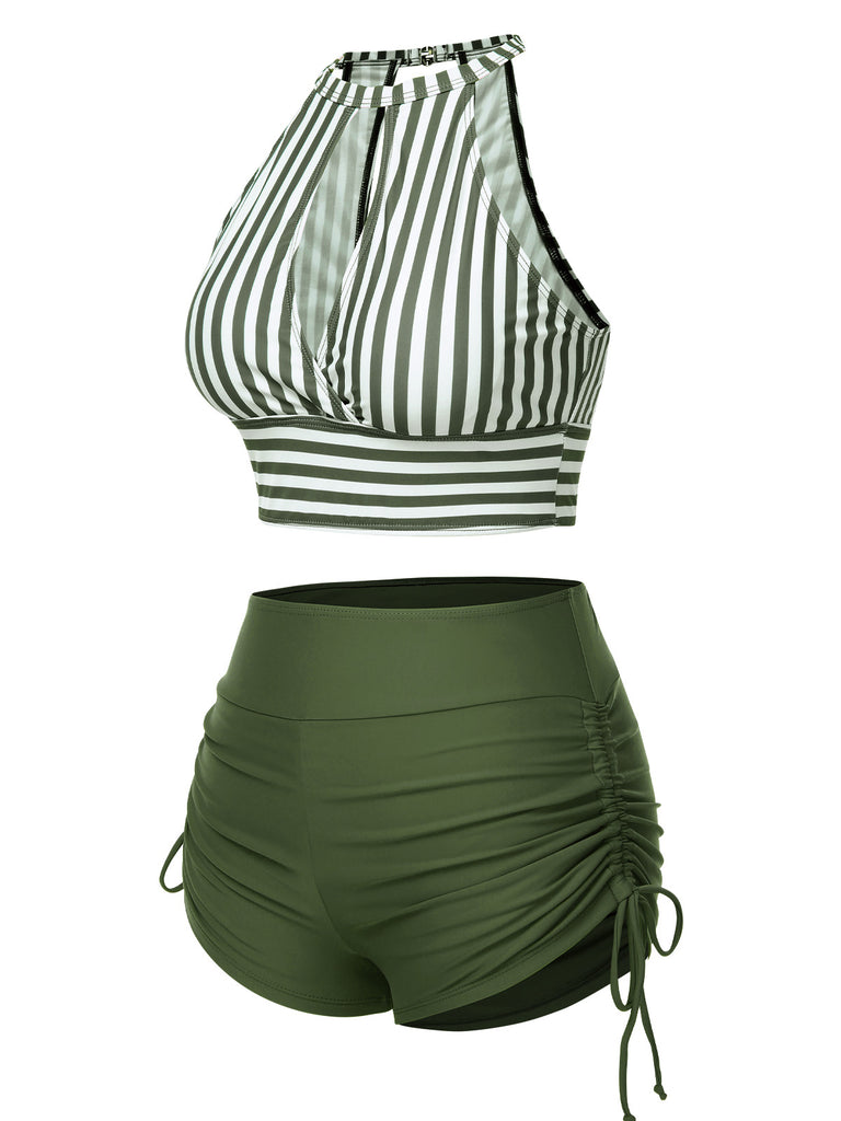 [Prevendita] Costumi a righe cava e scollo all'americana anni '50