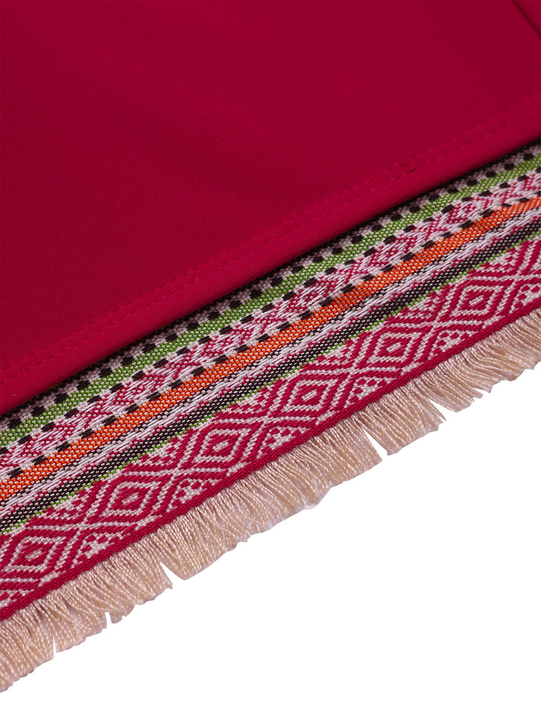 Set bikini stile principessa con perline rosso anni '70