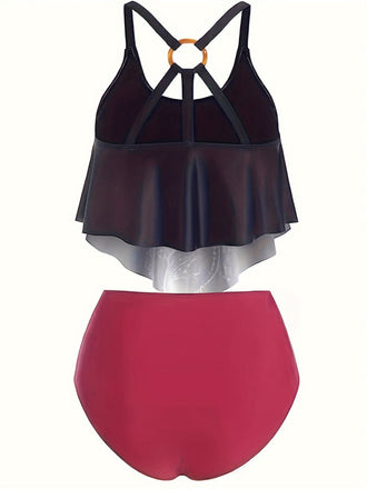 Costumi drago gotico con volant incrociato anni '80