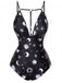 Costumi intero gotico stella e luna scollo a V anni '80