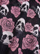 Costumi gonna teschio e rosa gotico nero e rosa anni '80