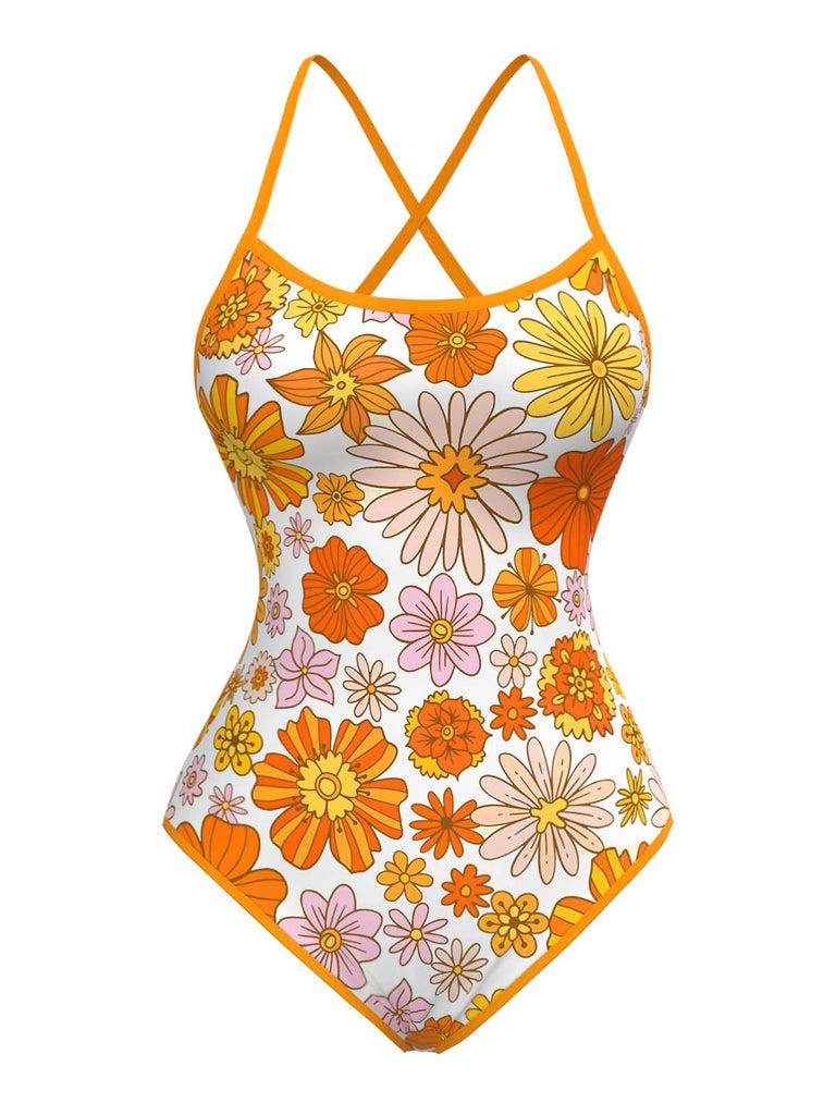 Costumi arancione a margherita anni '60