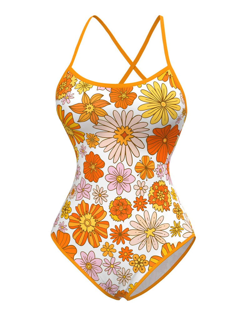 Costumi arancione a margherita anni '60
