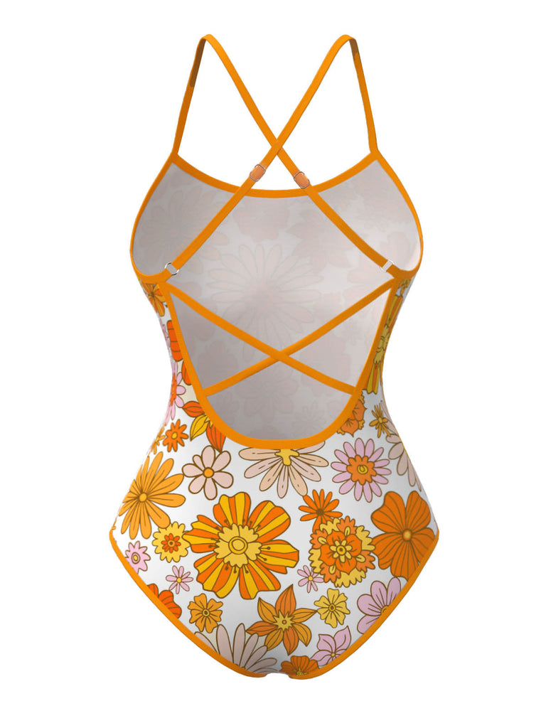 Costumi arancione a margherita anni '60