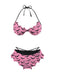 Set bikini gotico con ali di pipistrello nero anni '80