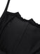 Set bikini gotico con ali di pipistrello nero anni '80