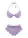 Set bikini gotico con ali di pipistrello nero anni '80