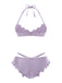 Set bikini gotico con ali di pipistrello nero anni '80