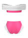 Set bikini da principessa gioielli rosa pesca anni '70
