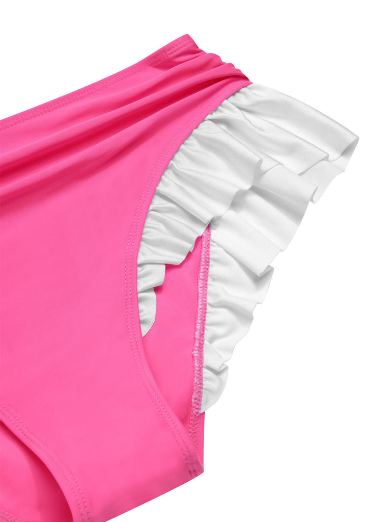 Set bikini da principessa gioielli rosa pesca anni '70