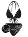 [Prevendita] Set bikini gotico borchie e ragnatela nero anni '80