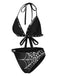 [Prevendita] Set bikini gotico borchie e ragnatela nero anni '80
