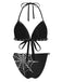 [Prevendita] Set bikini gotico borchie e ragnatela nero anni '80