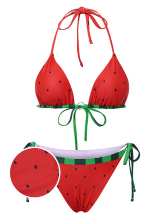 Set bikini anguria e fiocco rosso anni '60