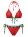 Set bikini anguria e fiocco rosso anni '60