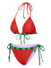 Set bikini anguria e fiocco rosso anni '60
