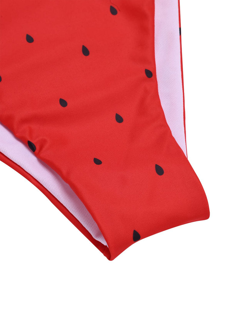 Set bikini anguria e fiocco rosso anni '60