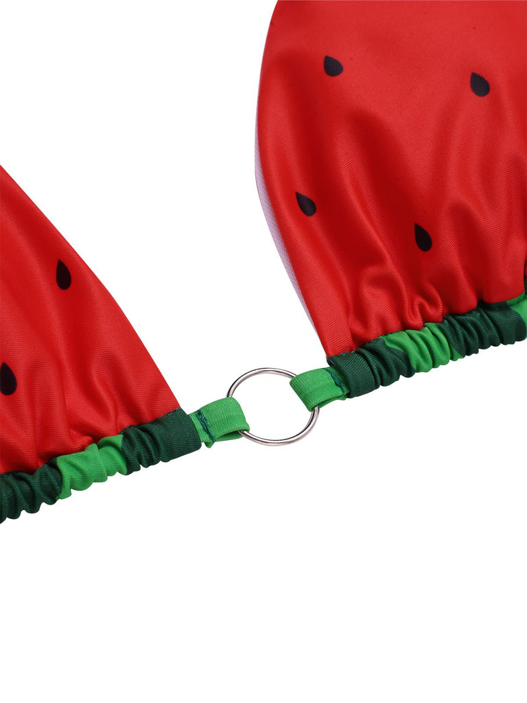 Set bikini anguria e fiocco rosso anni '60