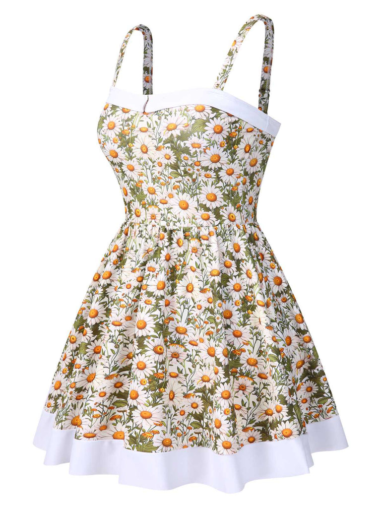 Costumi intero margherite con spalline sottili anni '50