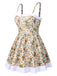 Costumi intero margherite con spalline sottili anni '50