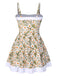 Costumi intero margherite con spalline sottili anni '50
