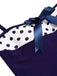 Costumi intero a pois con scollo all'americana blu anni '40