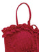 Tankini rosso anni '60 con volant e ricami