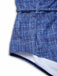 Bikini blu anni '40 effetto denim con spalline sottili