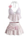 Costumi Anni '80 Paillettes 3D Floreale e Dettaglio Fibbia