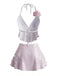 Costumi Anni '80 Paillettes 3D Floreale e Dettaglio Fibbia