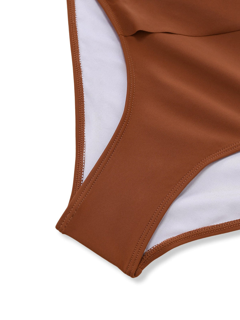 Costumi intero anni '50 stella marina con scollo a V