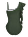 Costume Intero con Scollo Asimmetrico e Volant Anni '40 10