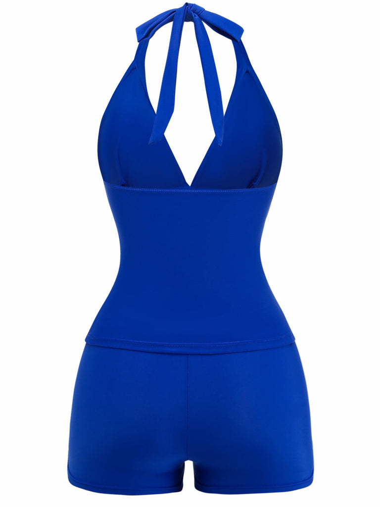 Set Tankini con Allacciatura all'Americana e Pantaloncino Anni '40 8