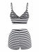 Set Bikini Bianco e Nero Colorblock Vintage Anni '30 2