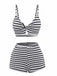 Set Bikini Bianco e Nero Colorblock Vintage Anni '30 3