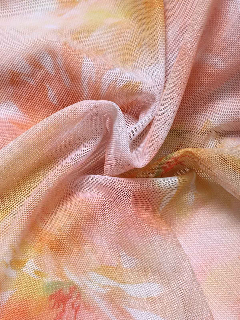 [Prevendita] Costume da Bagno Cowl Neck Floreale in Rete Anni '50 7
