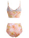 [Prevendita] Costume da Bagno 3PCS Floreale in Rete Cowl Neck Anni '50 5