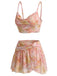 [Prevendita] Costume da Bagno 3PCS Floreale in Rete Cowl Neck Anni '50 2