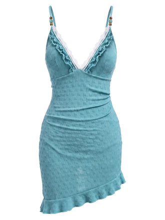 [Prevendita] Swimdress Turchese con Pizzo e Perline Anni '60 2