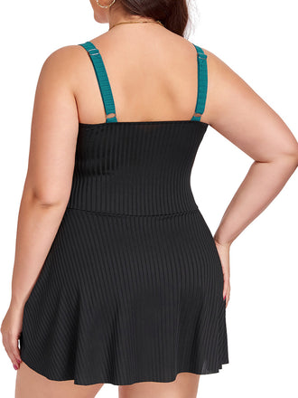 1930s Plus Size Ruched One-Piece Swimsuit 9
