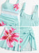 Costumi con Gonna Anni '40 Floreale Scollo Tondo Nodo e Rete