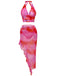 Pink 1950s Gradient Ombre Tankini Set