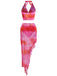 Pink 1950s Gradient Ombre Tankini Set 2
