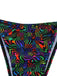 Costume da Bagno 2PCS Nero Camo & in Rete Crop Anni '60 7