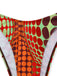 Set Bikini Arancione Psychedelic a Pois in Rete Anni '60 6