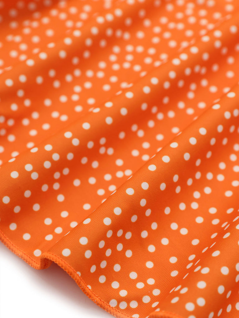 Set Bikini Anni '50 a Pois a Vita Alta e Copricostume